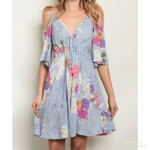 💝LAST 1! Spring Palette Floral Dress Fit n Flare - Picture 6 of 6